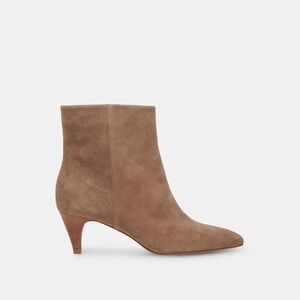 Dolce Vita Dee Booties in Truffle Suede Light Brown